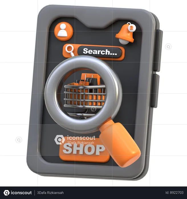 Search Product  3D Icon