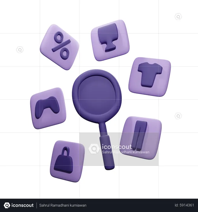 Search Product On E Commerce  3D Icon