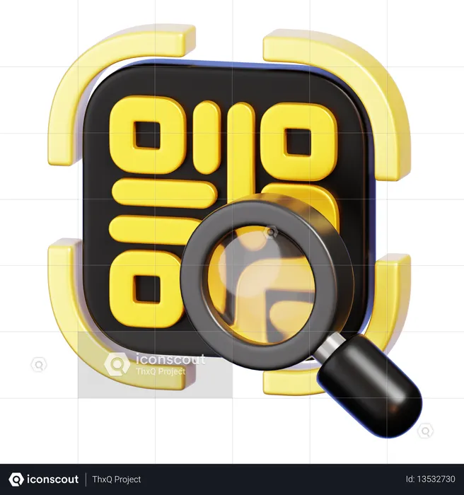 Search QR Code  3D Icon