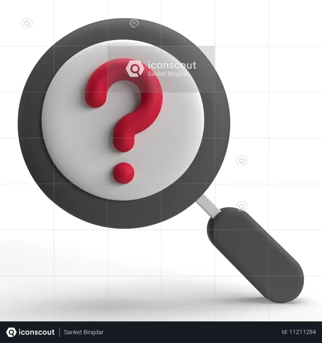 Search Question  3D Icon