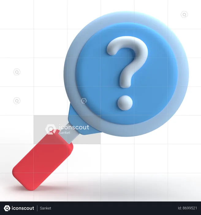 Search Question  3D Icon