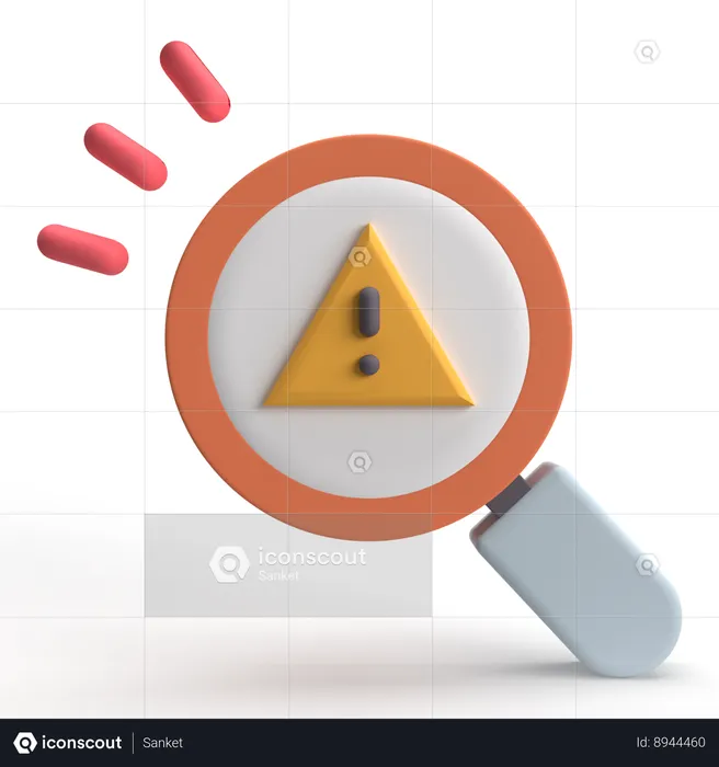 Search Risk  3D Icon