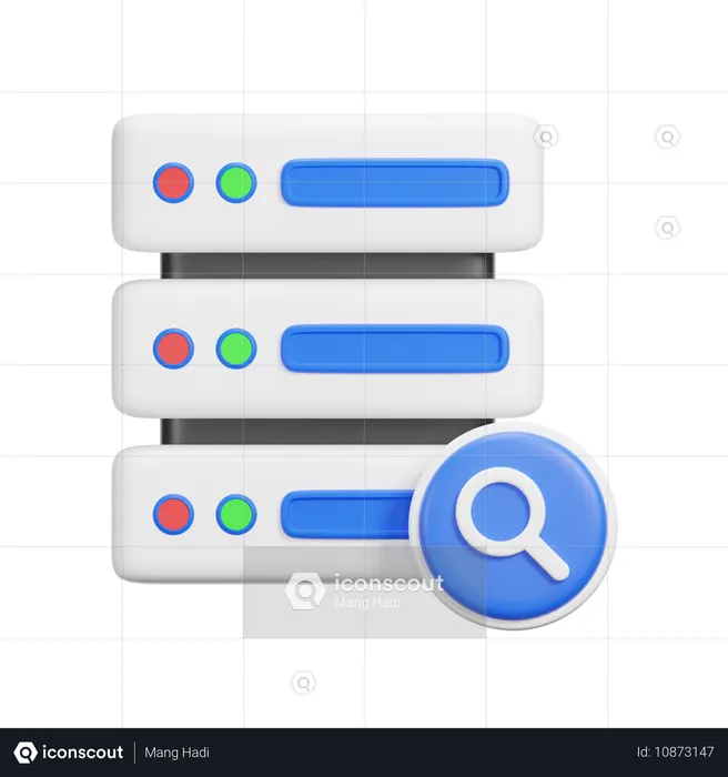 検索サーバー  3D Icon