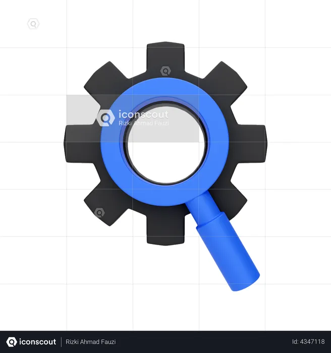 Search Setting  3D Illustration