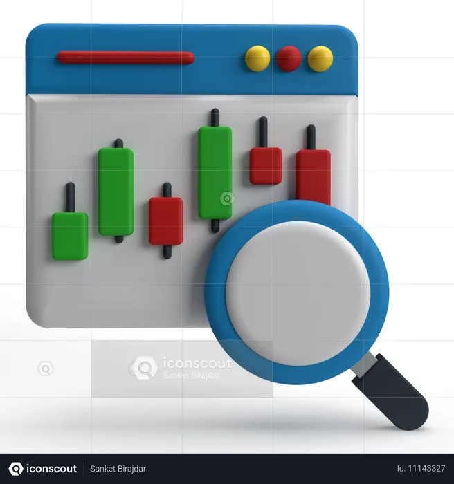 Search Stock  3D Icon