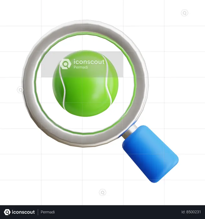 Search Tennis Ball  3D Icon