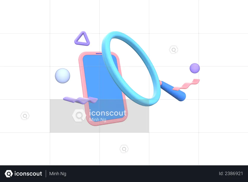Search tool  3D Illustration