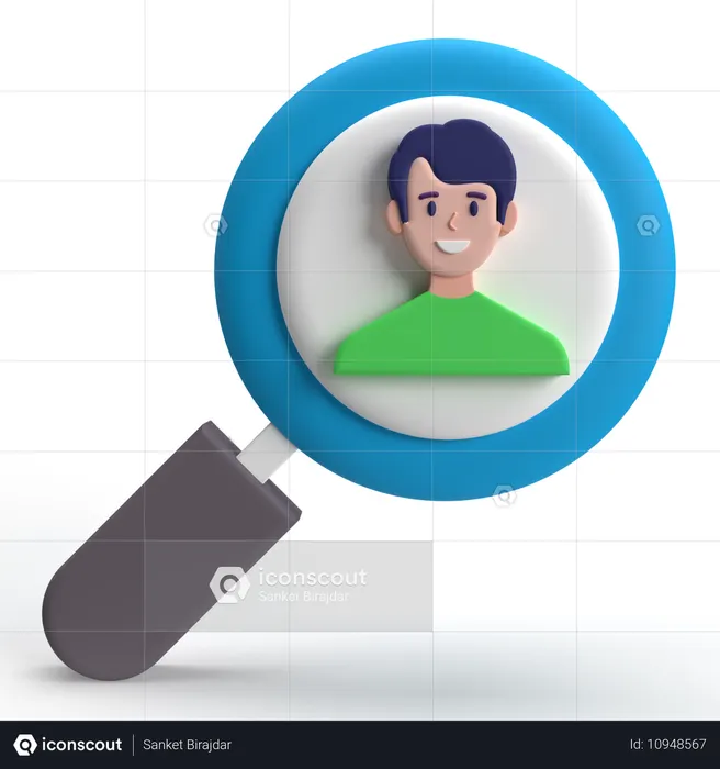 ユーザーを検索  3D Icon