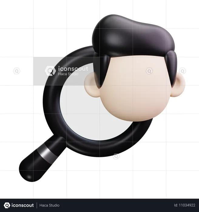 Search user  3D Icon