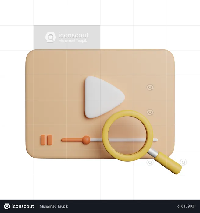 Search Video  3D Icon
