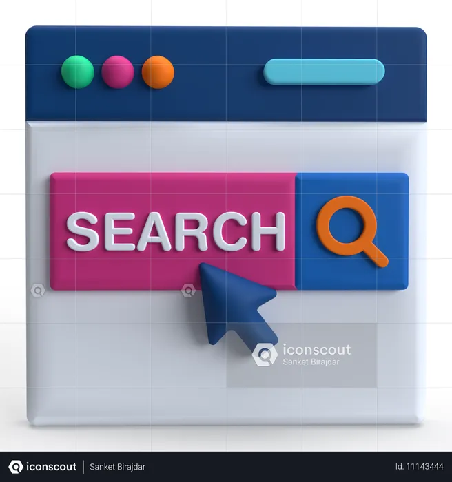 Search Webpage  3D Icon