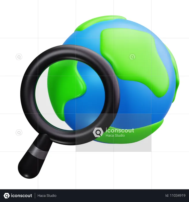 Search world  3D Icon