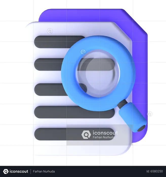 Searching File  3D Icon