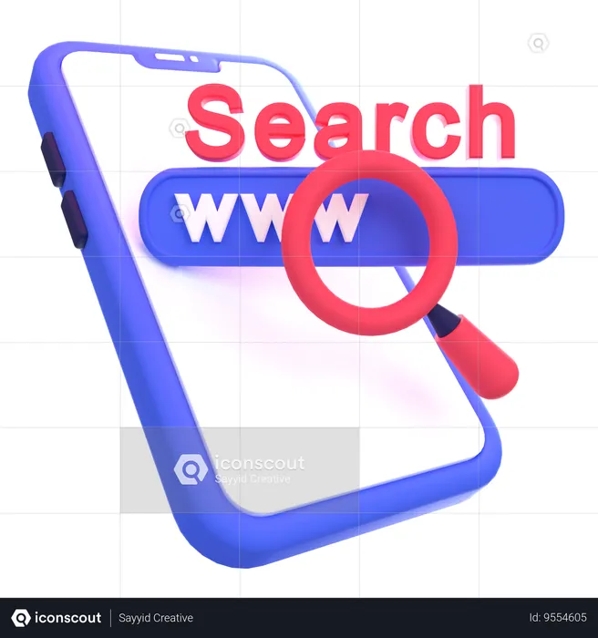 Searching For Internet  3D Icon