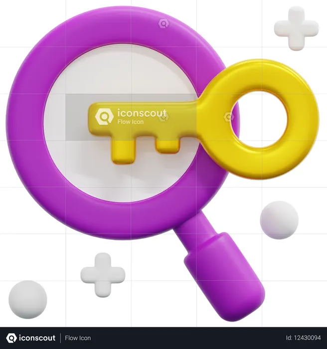 Searching Key  3D Icon