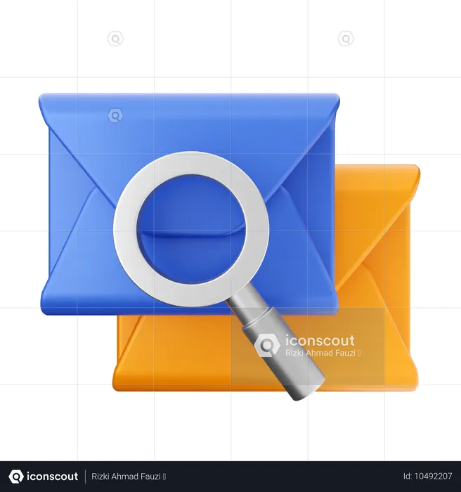 Searching Mail Message  3D Icon