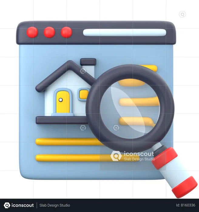 Searching Property  3D Icon