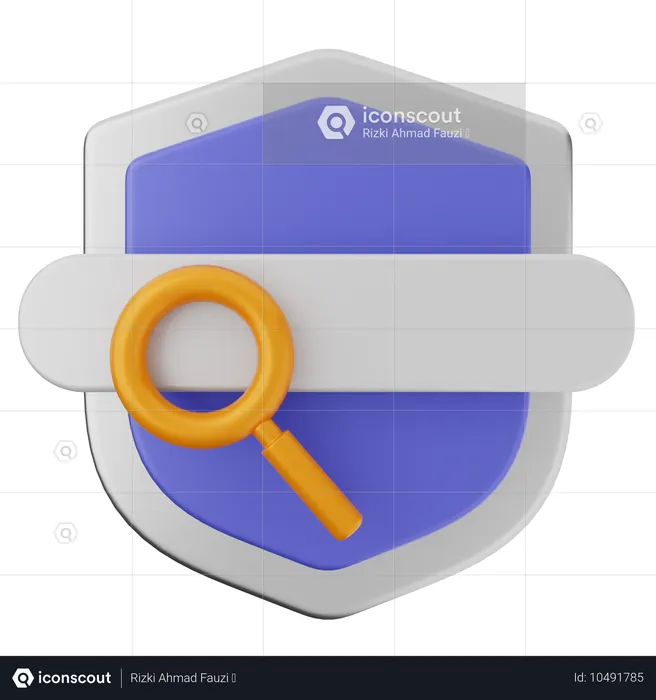 Searching Shield Protection  3D Icon