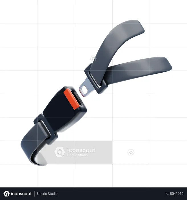 Seat Belt  3D Icon