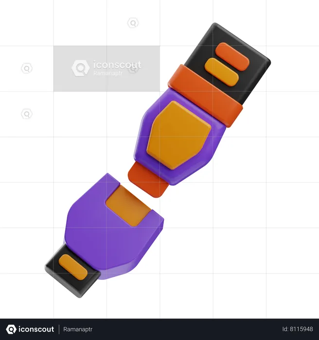 Seat Belt  3D Icon