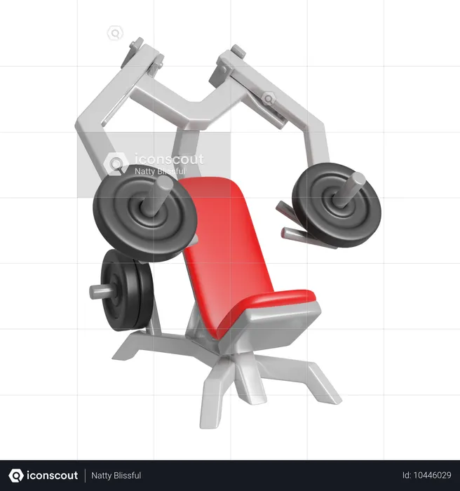 Seated Chest Press Machine  3D Icon