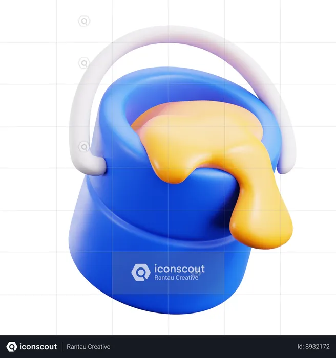 Seau de couleur  3D Icon