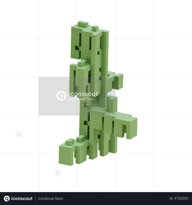 Seaweed Cell Fracture  3D Icon