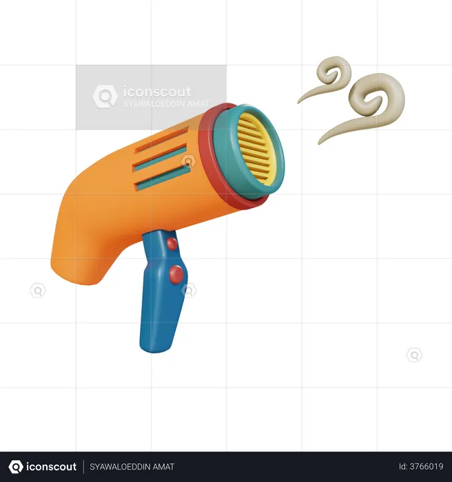 Sèche-cheveux  3D Illustration