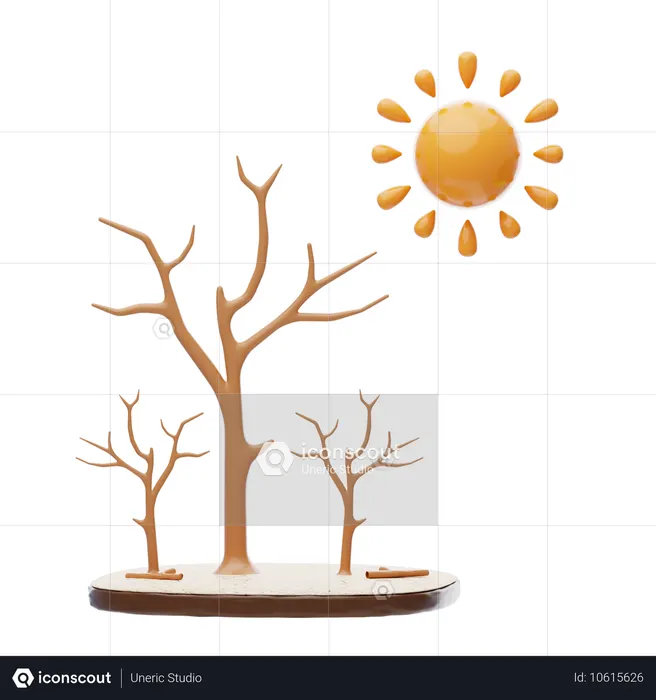 Sécheresse  3D Icon