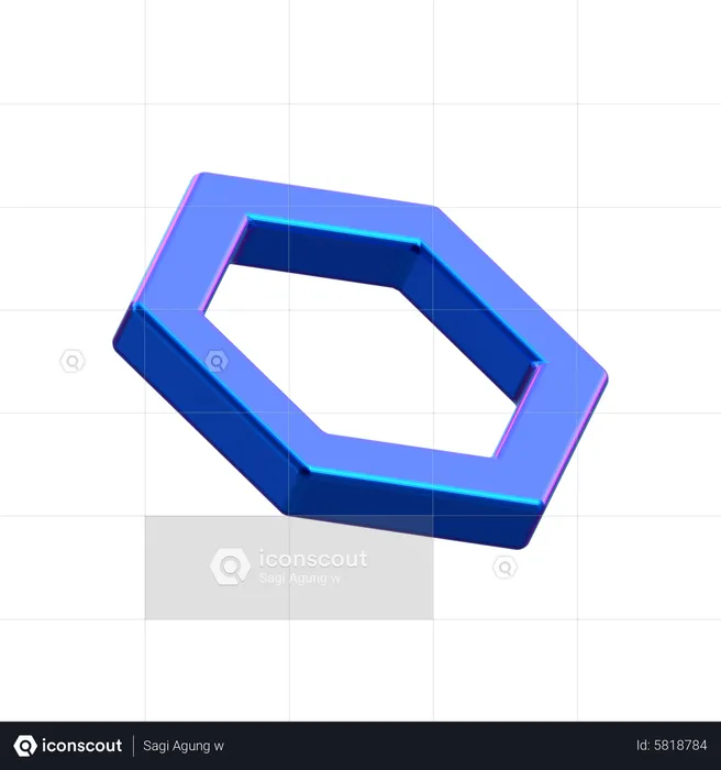 Sechseckform  3D Icon