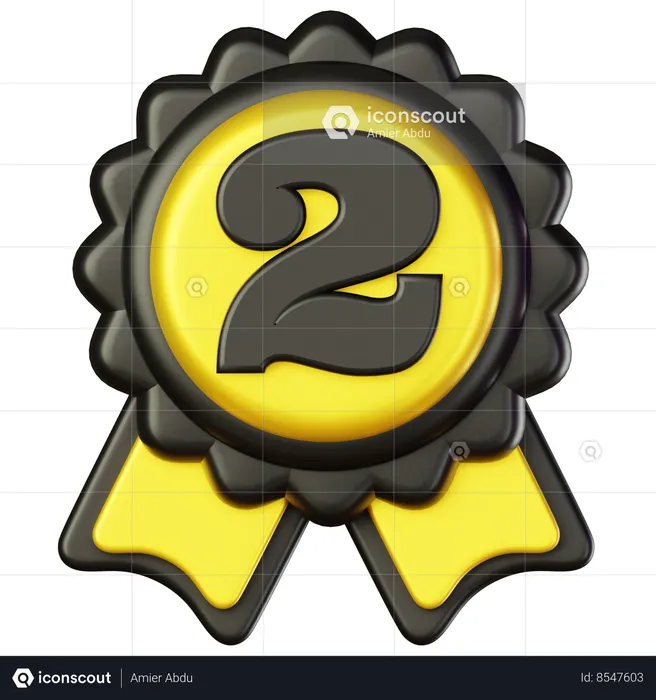 Second Position Medal  3D Icon