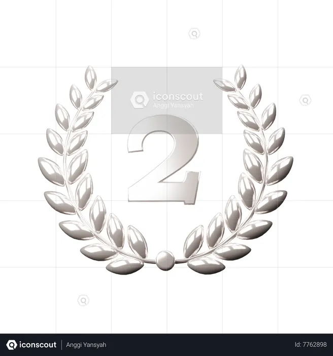 Second Rank  3D Icon