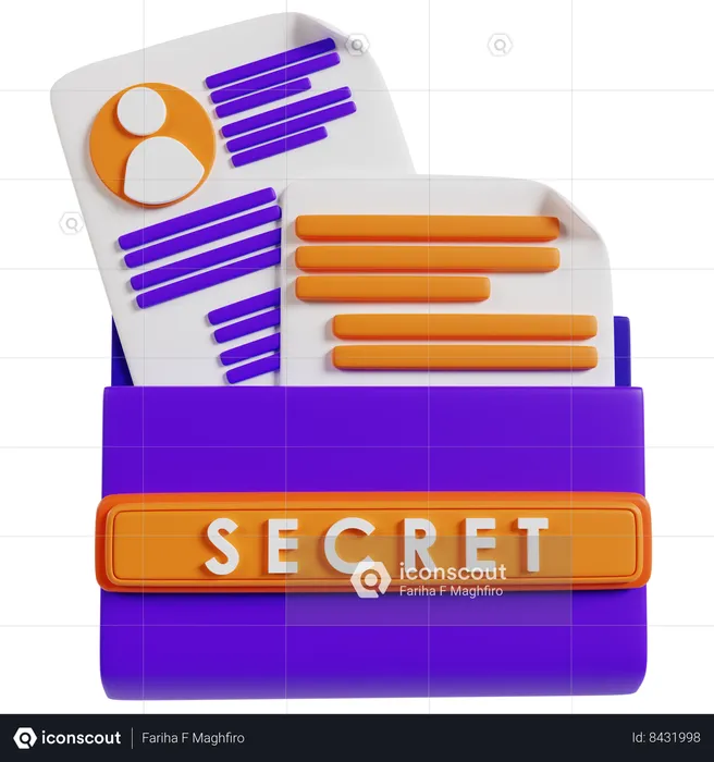 Secret Political Document Folder  3D Icon