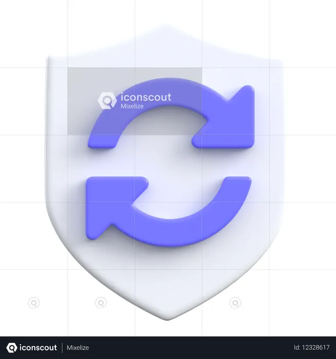 안전한  3D Icon