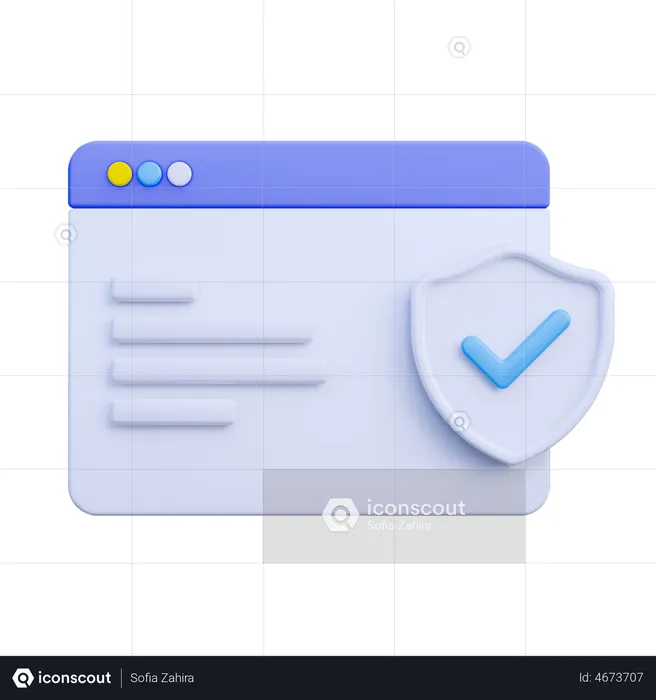 Secure Browser  3D Illustration