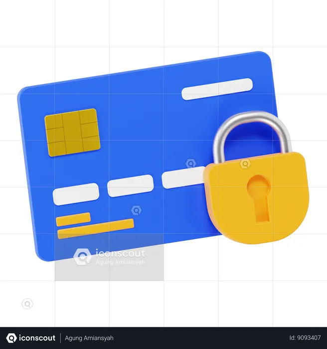 Secure Card  3D Icon