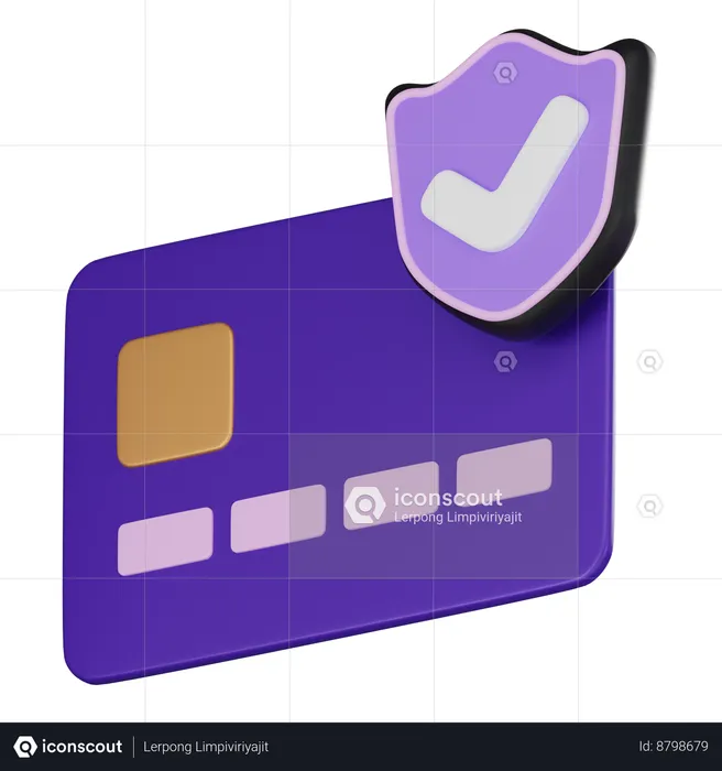 Secure Card Payment  3D Icon