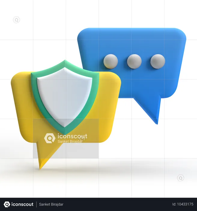 Secure Chat  3D Icon