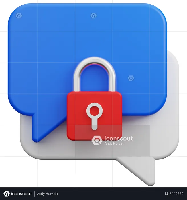 Secure Communication  3D Icon