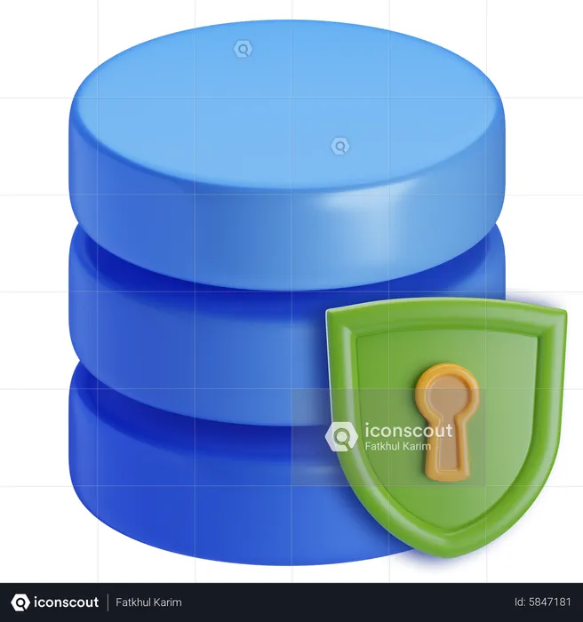 Secure database  3D Icon