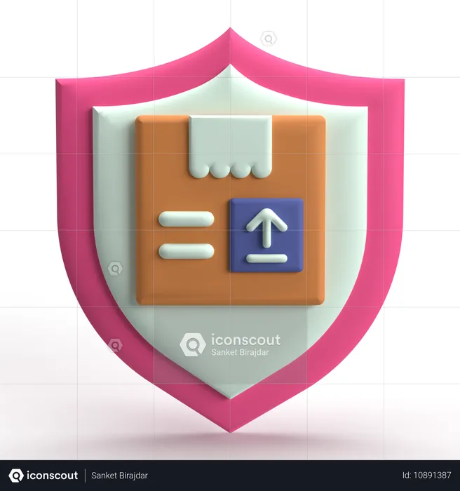 안전한 배송  3D Icon