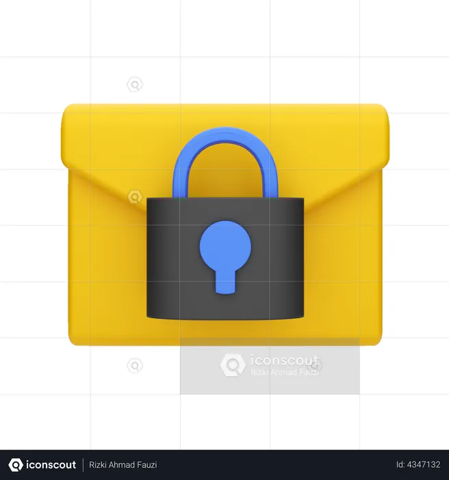 Secure Email  3D Illustration