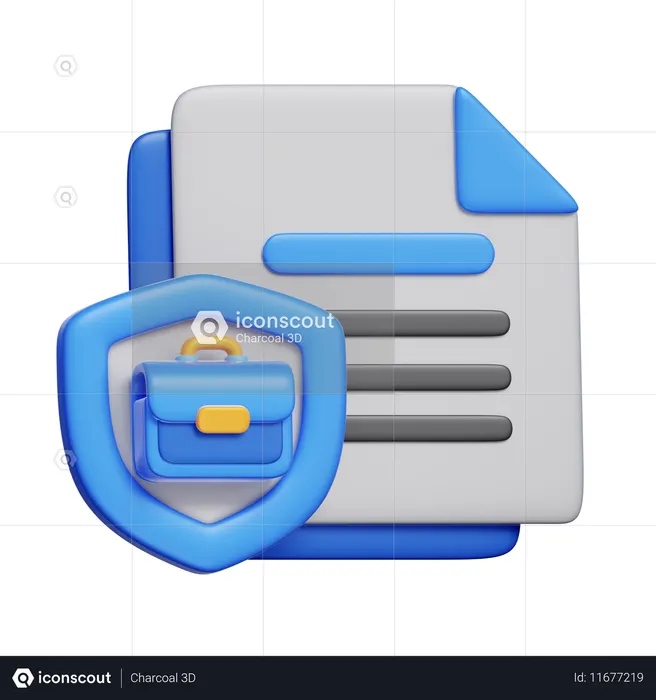 安全なファイル  3D Icon