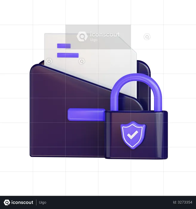 Secure Folder  3D Illustration