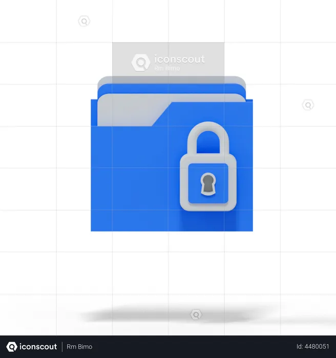 Secure Folder  3D Illustration