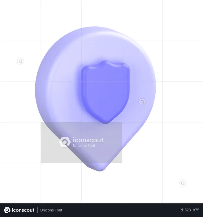 Secure Location  3D Icon