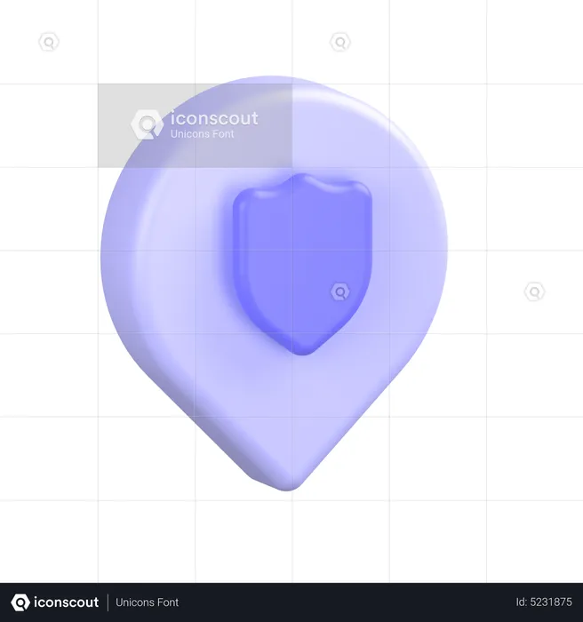 Secure Location  3D Icon