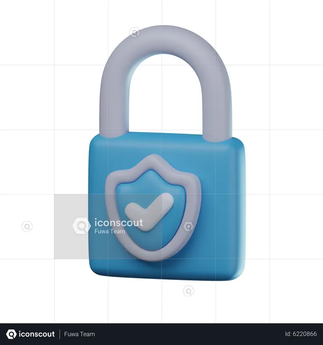 Secure Lock  3D Icon