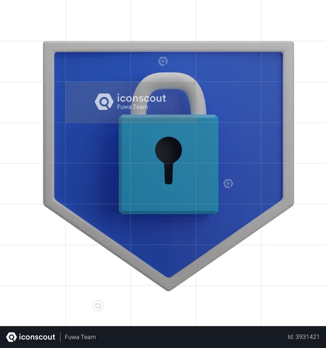 Secure Lock  3D Illustration