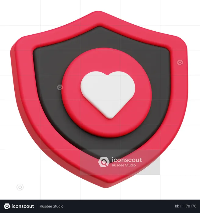 Secure Love  3D Icon